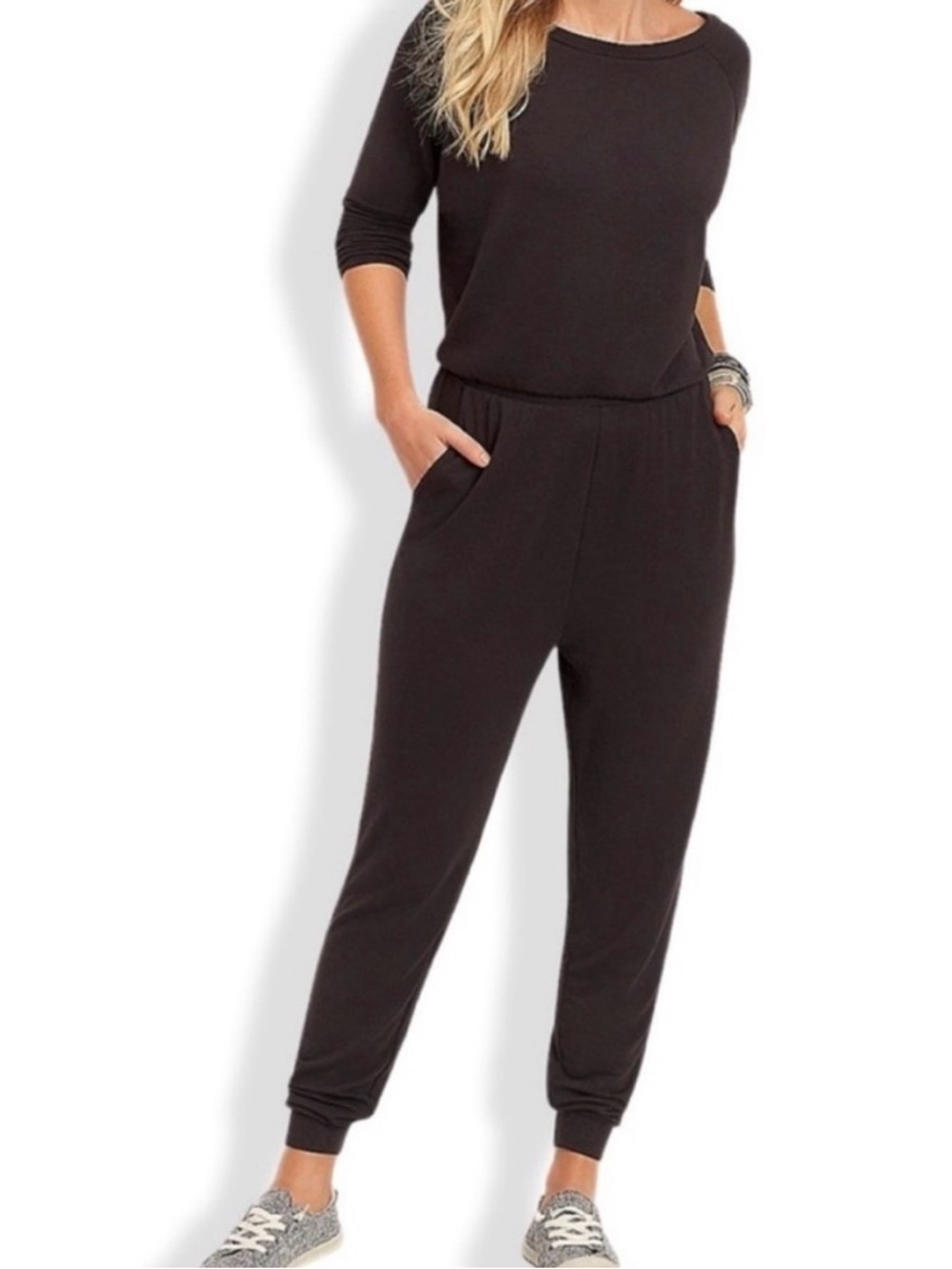 Michael stars 3/4 Sleeve Off The Shoulder Jumpsuit size